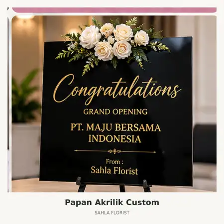 Papan Bunga Akrilik Ketapang